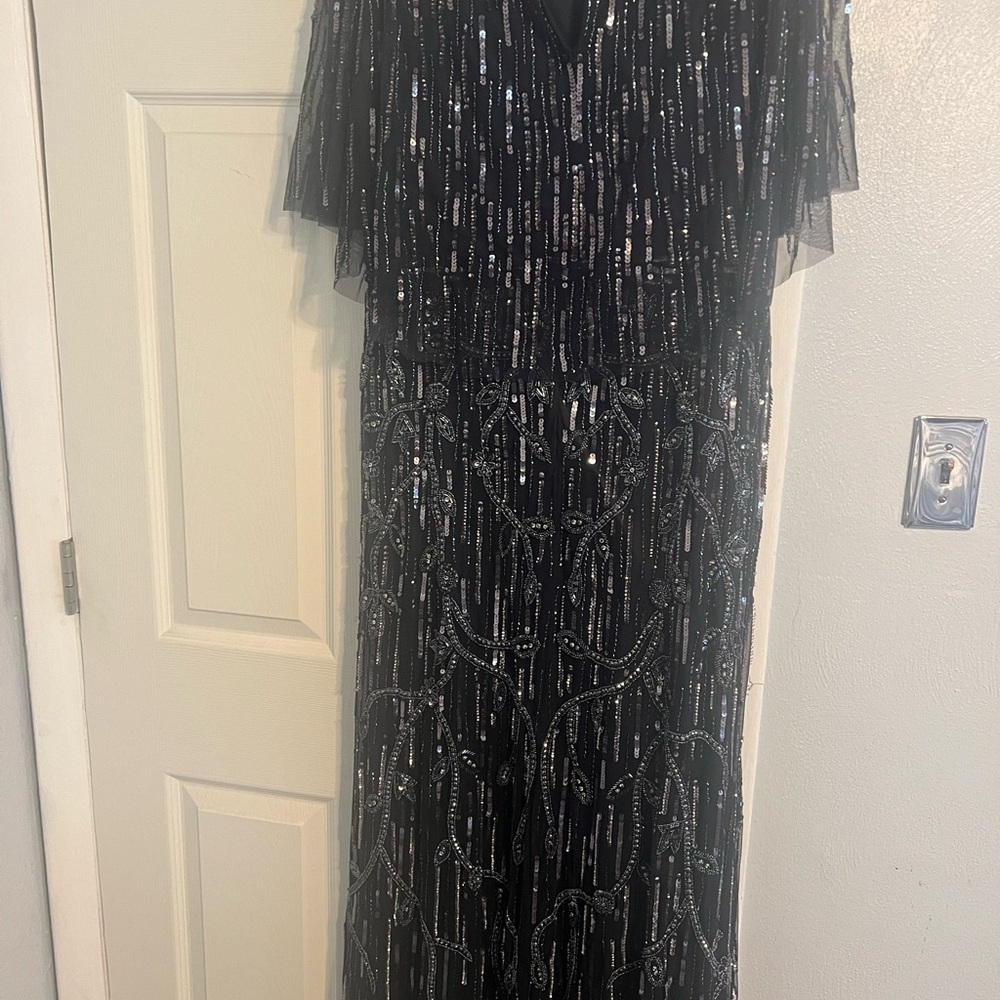 Elegant Black Beaded Dress
